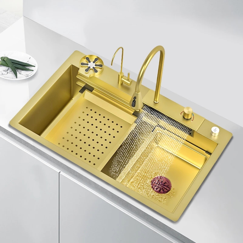 Gold Stainless Steel Kitchen Sink