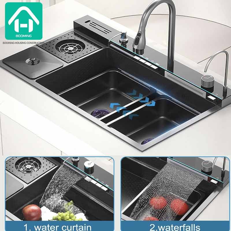 Kitchen Sink with Knife Holder and LED Digital Display