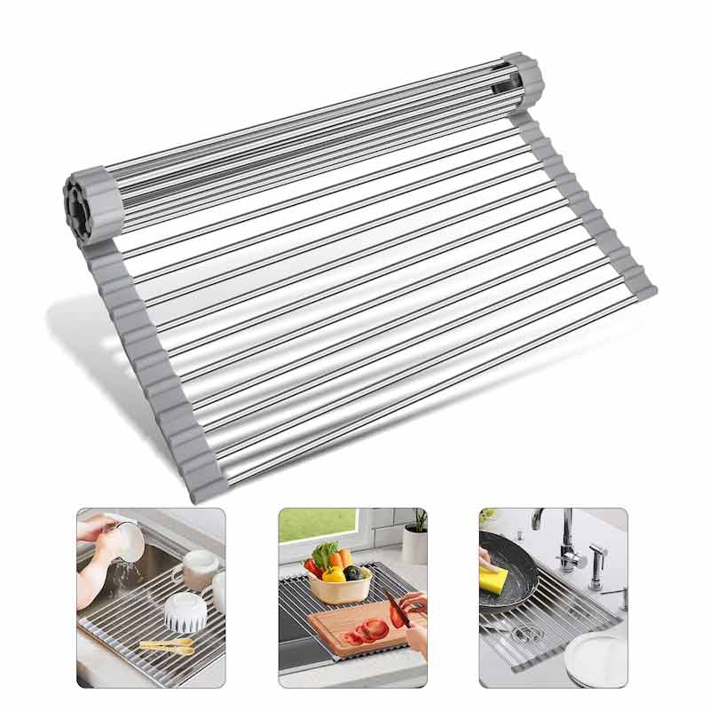 SUS Roll Up Dish Drying Rack Made in China