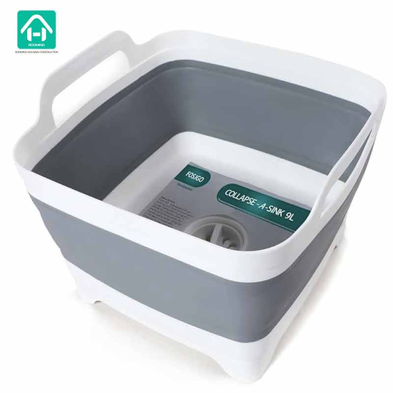 Foldable Sink Collapsible Wash Basin with Drain 