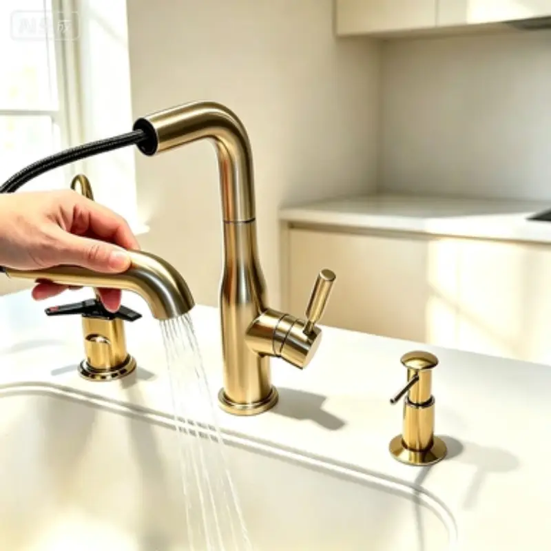 Single-hole pull-out faucet